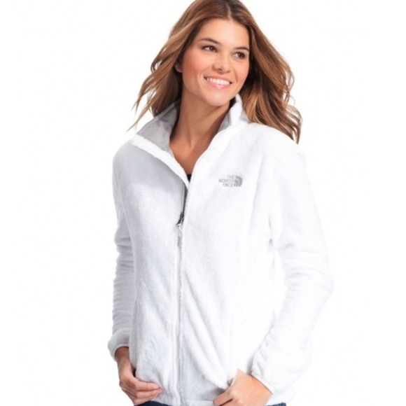 The North Face Jackets & Blazers - The North Face white fleece long sleeve mock funnel neck jacket. Size small. EUC